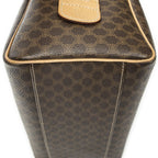 Celine Small Boston Brown Macadam Canvas Shoulder — view 7