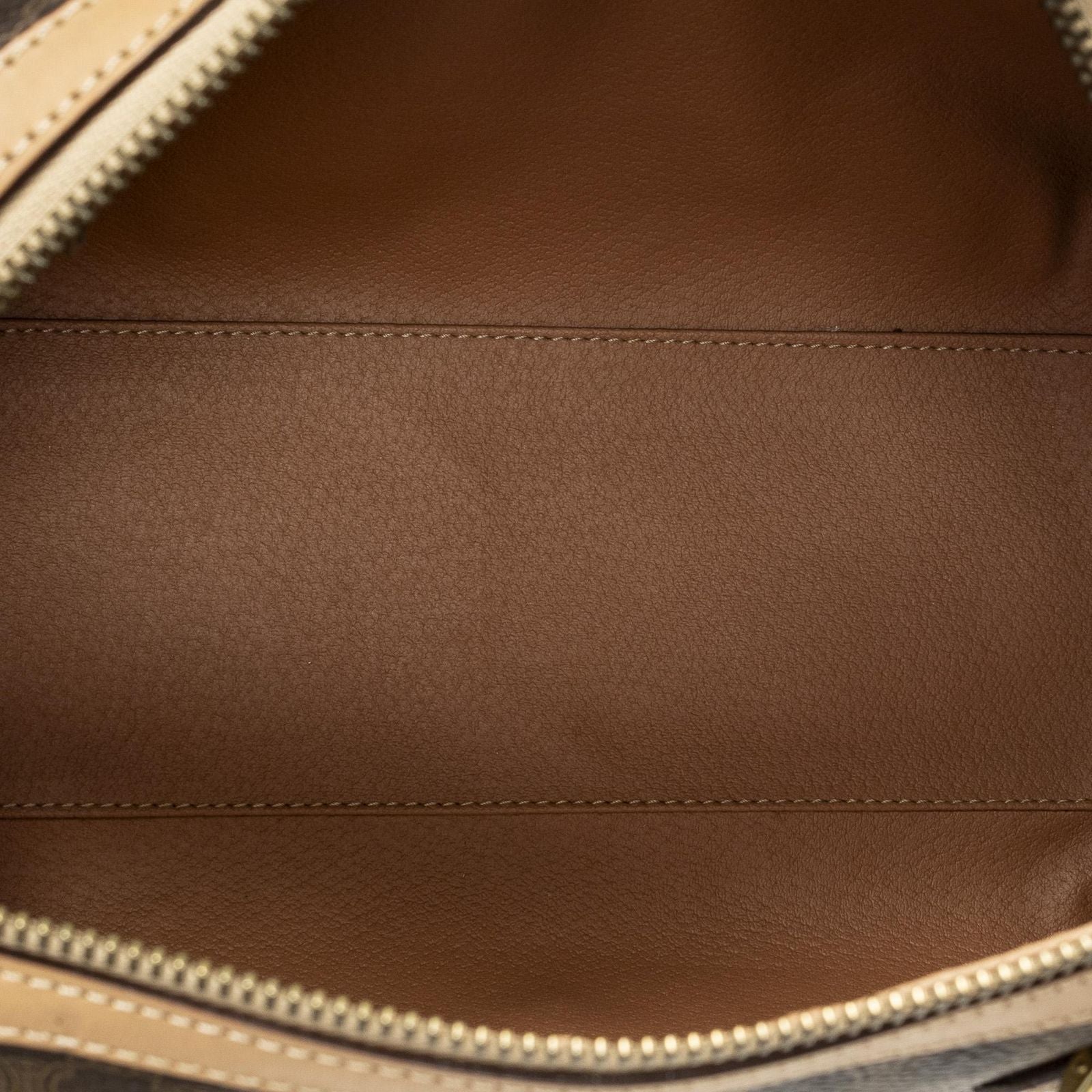 Celine Small Boston Brown Macadam Canvas Shoulder — view 9