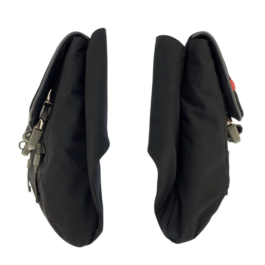 Prada Sports Black Gray Silver Nylon Belt Bag Waist Pouch — view 6