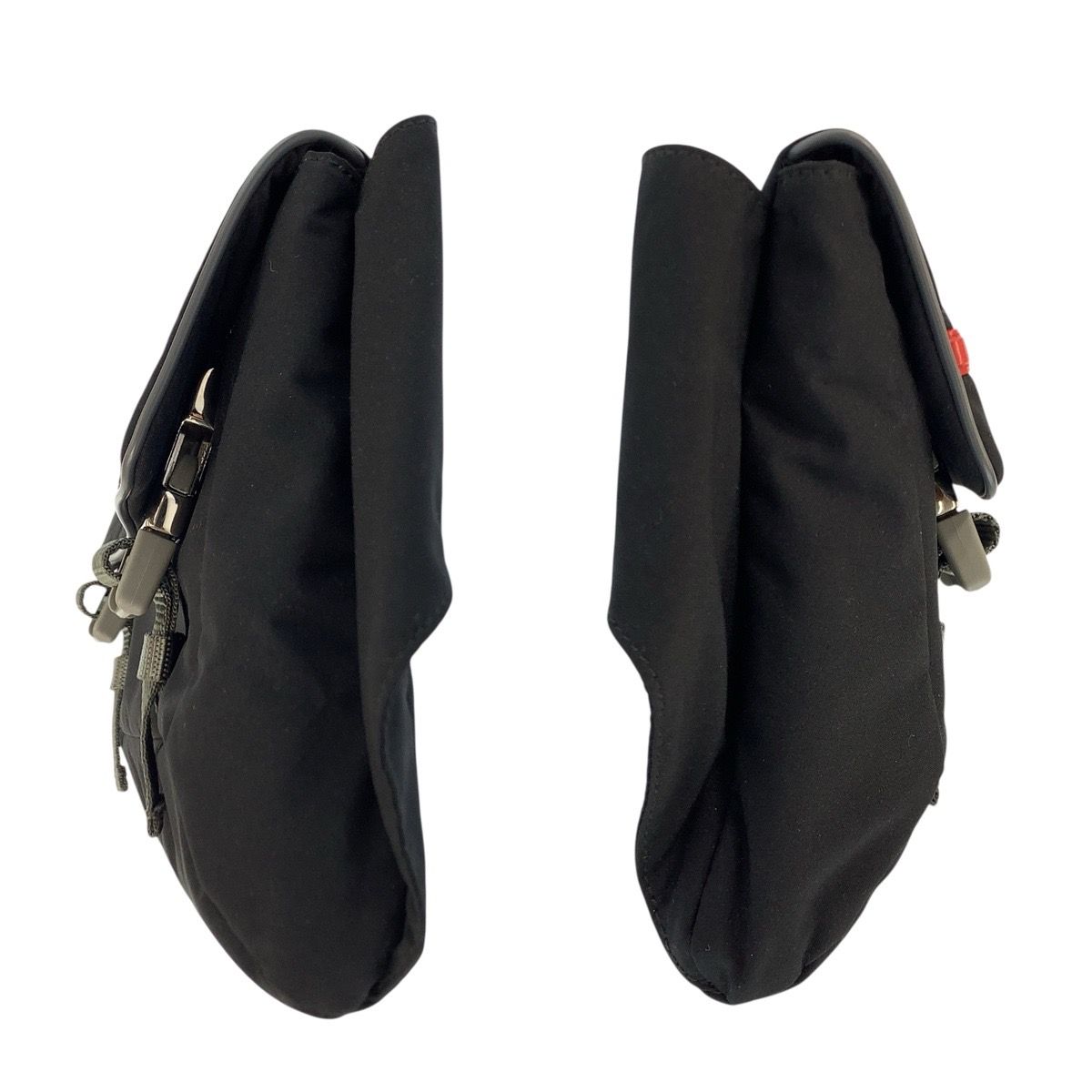 Prada Sports Black Gray Silver Nylon Belt Bag Waist Pouch — view 6