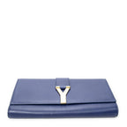 Saint Laurent Line Clutch Royal Blue Calfskin Leather — view 3