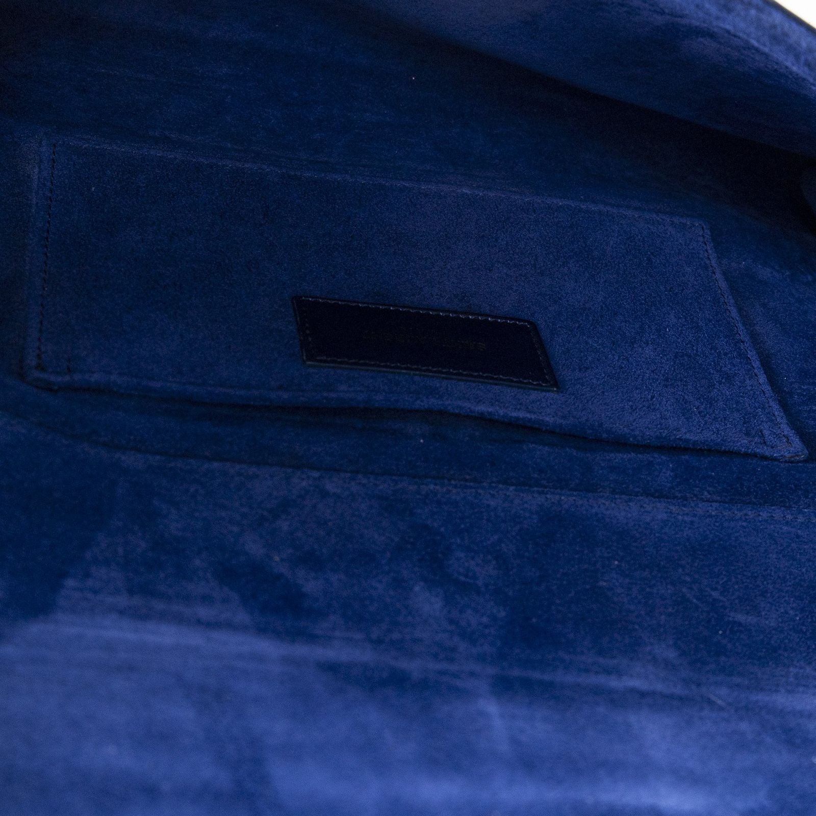 Saint Laurent Line Clutch Royal Blue Calfskin Leather — view 4