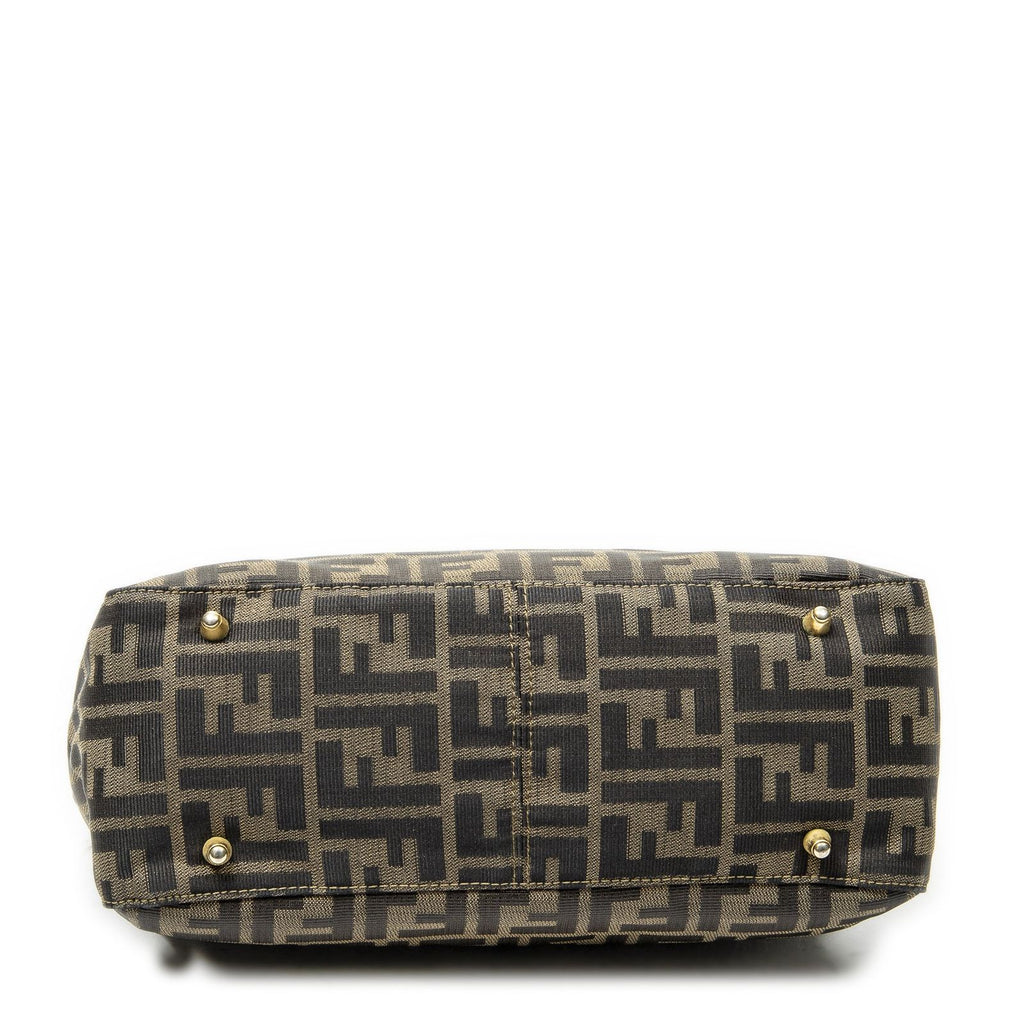 Fendi Small Pop Tote Brown Zucca Canvas — view 6
