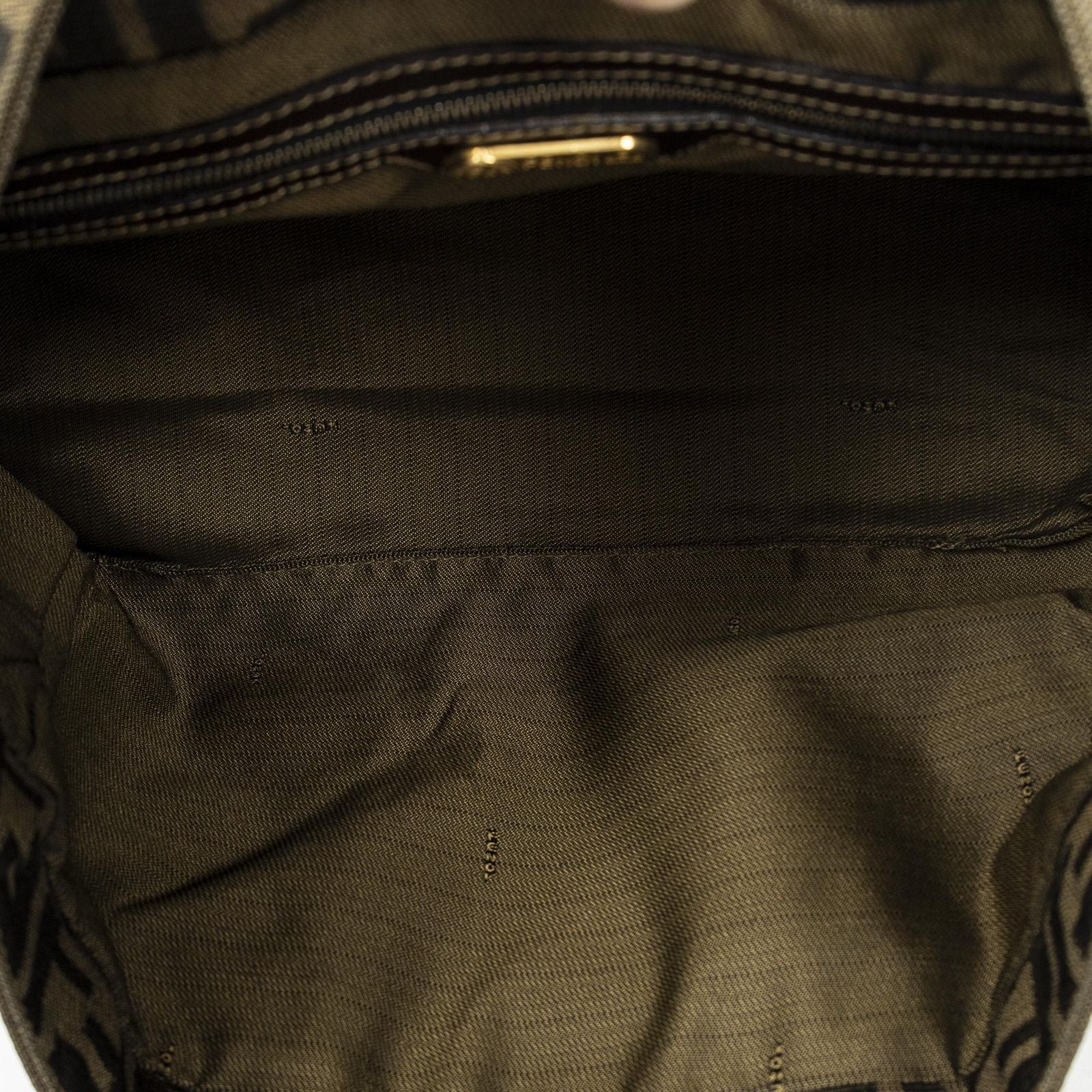 Fendi Small Pop Tote Brown Zucca Canvas — view 9