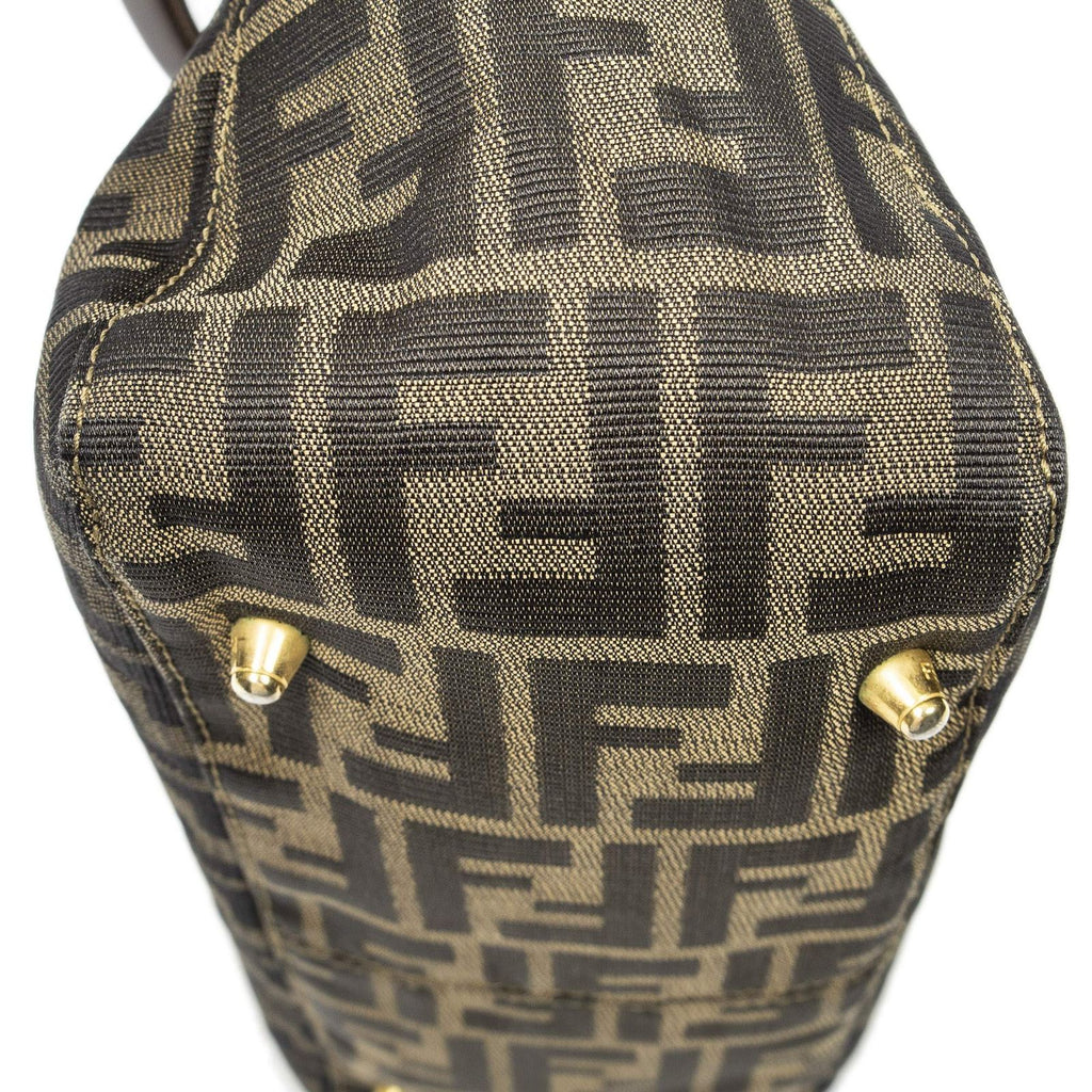 Fendi Small Pop Tote Brown Zucca Canvas — view 7