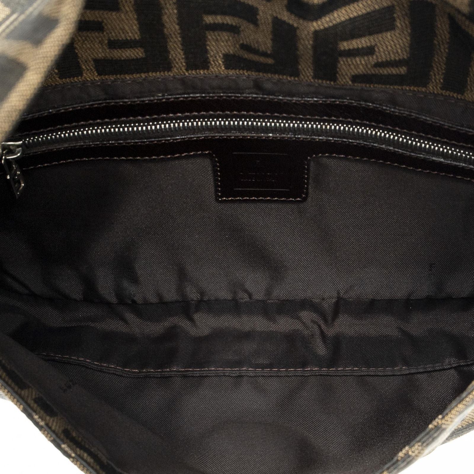 Fendi Baguette Brown Zucca Canvas Messenger — view 9