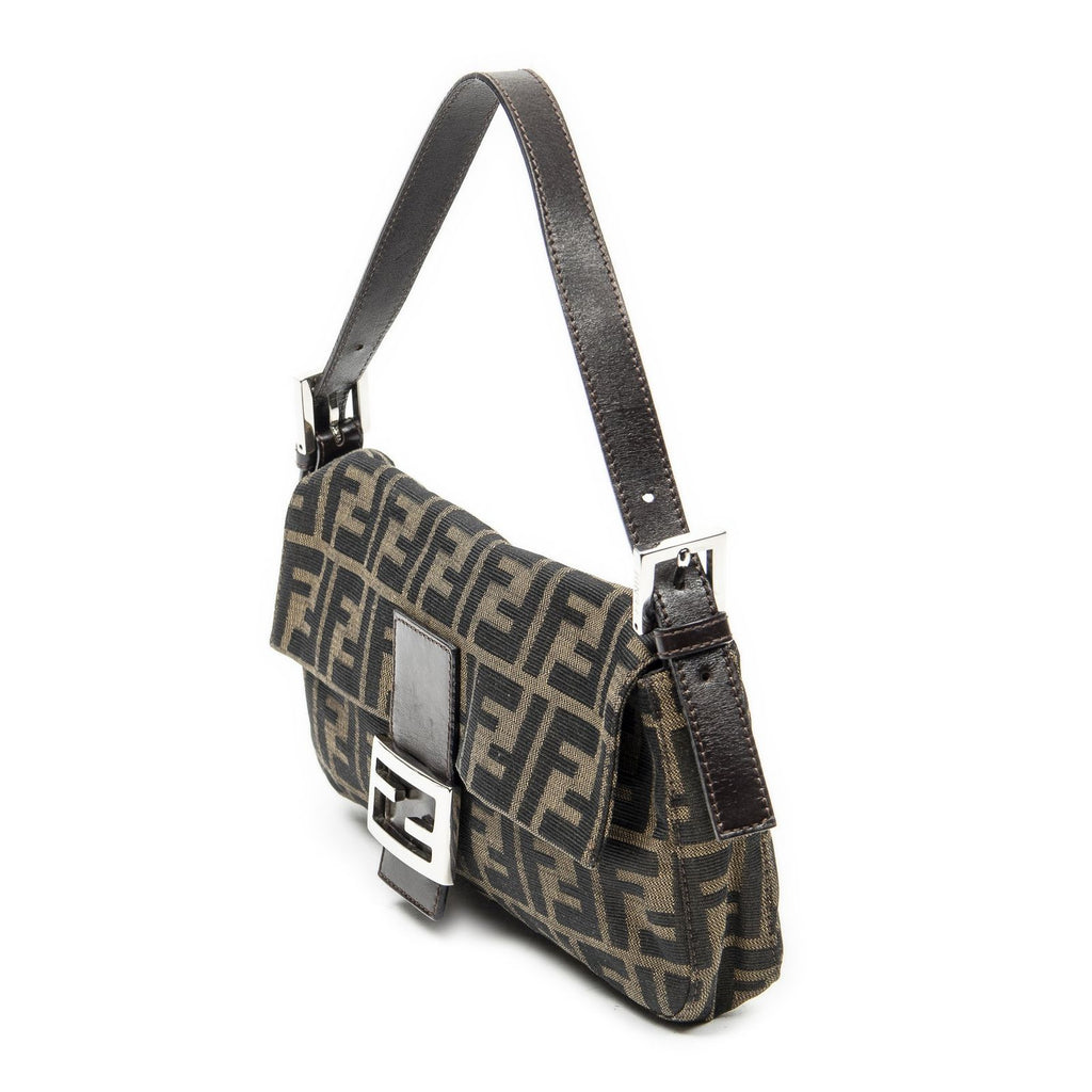 Fendi Baguette Brown Zucca Canvas Messenger — view 2
