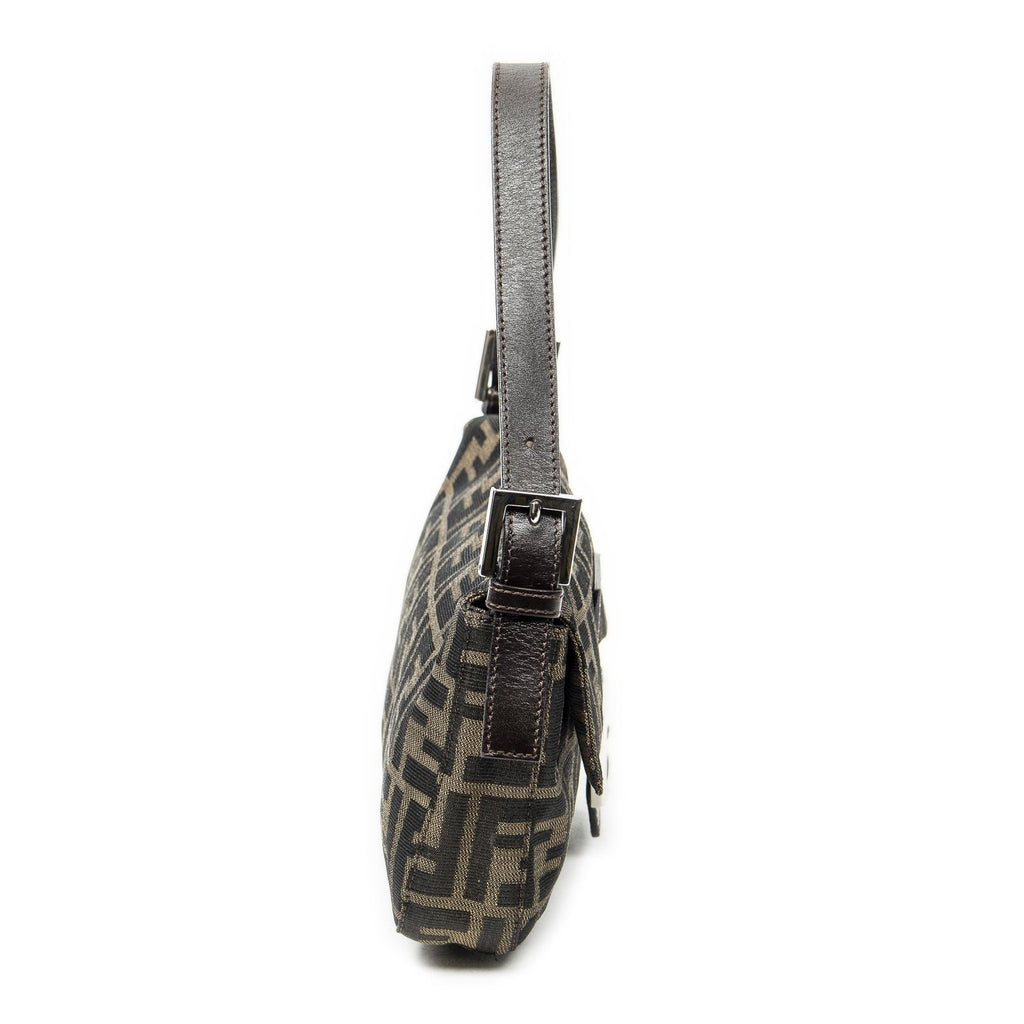 Fendi Baguette Brown Zucca Canvas Messenger — view 4