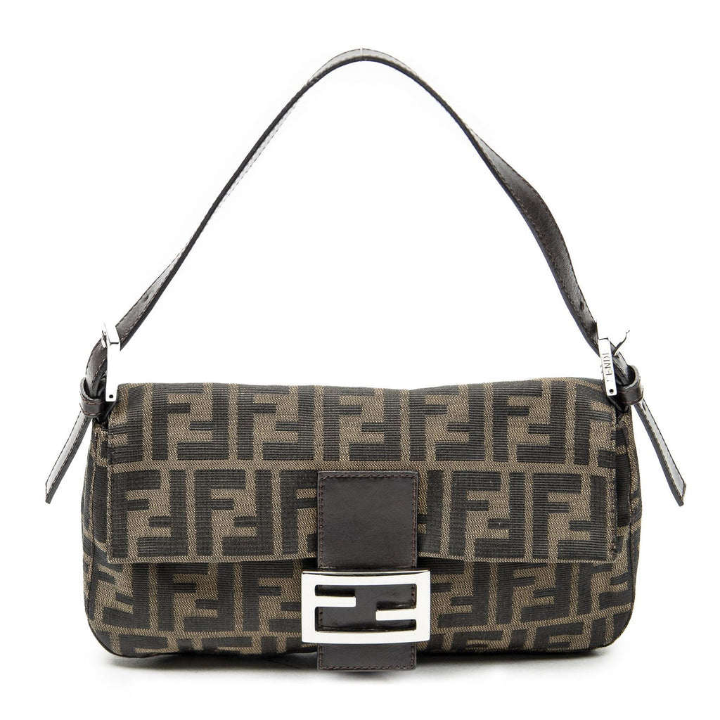 Fendi Baguette Brown Zucca Canvas Messenger