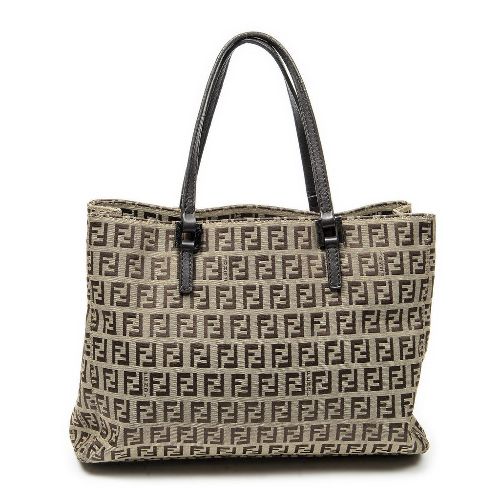 Fendi Small Joy Tote Beige Zucchino Canvas — view 5