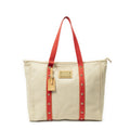 Louis Vuitton Antigua Cabas Beige Red Woven Canvas Messenger