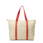 Louis Vuitton Antigua Cabas Beige Red Woven Canvas Messenger — view 5