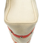 Louis Vuitton Antigua Cabas Beige Red Woven Canvas Messenger — view 8