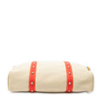 Louis Vuitton Antigua Cabas Beige Red Woven Canvas Messenger — view 6