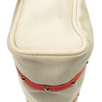 Louis Vuitton Antigua Cabas Beige Red Woven Canvas Messenger — view 7