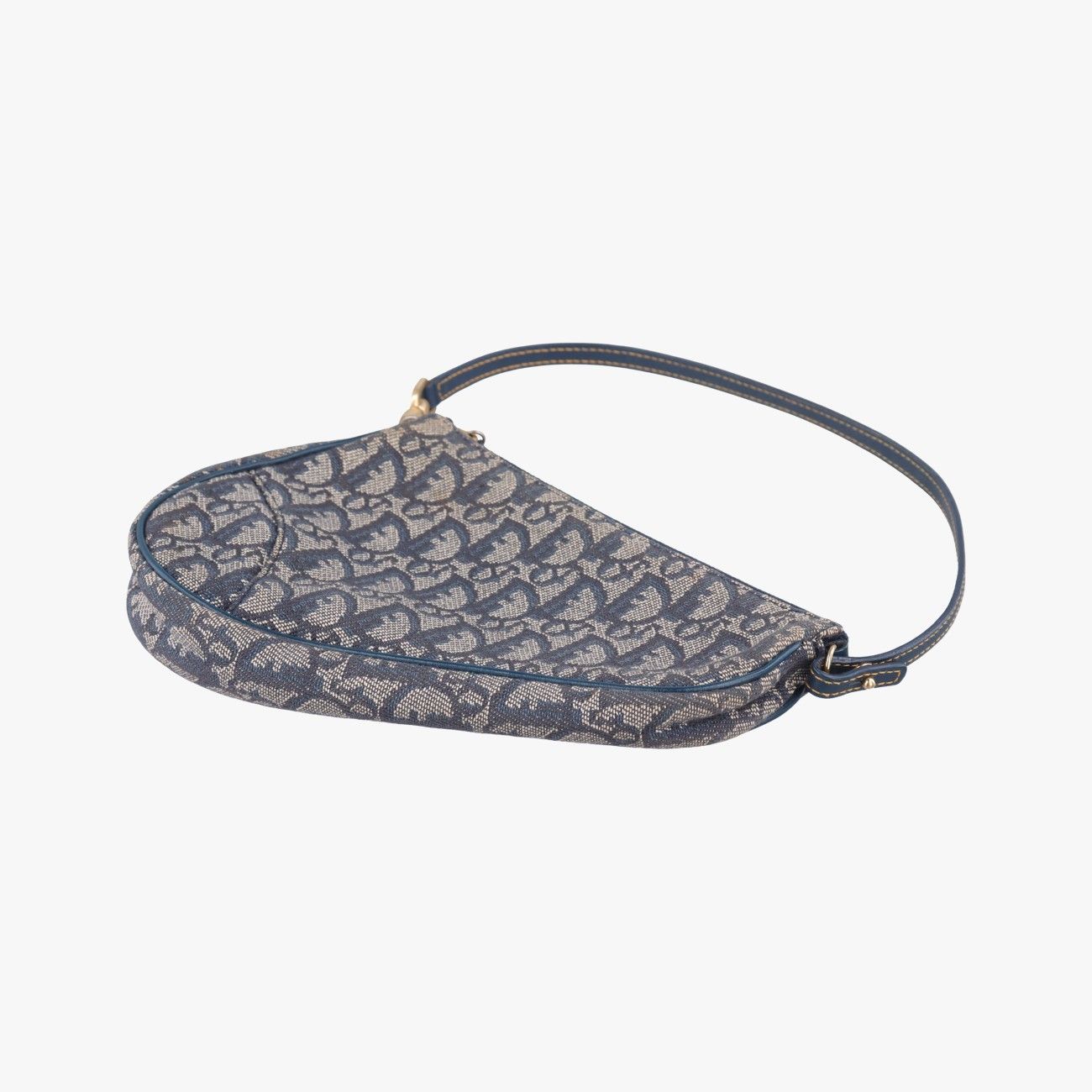 Dior Saddle Navy Jacquard MC Handbag — view 4