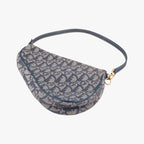 Dior Saddle Navy Jacquard MC Handbag — view 6