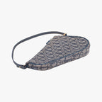 Dior Saddle Navy Jacquard MC Handbag — view 7