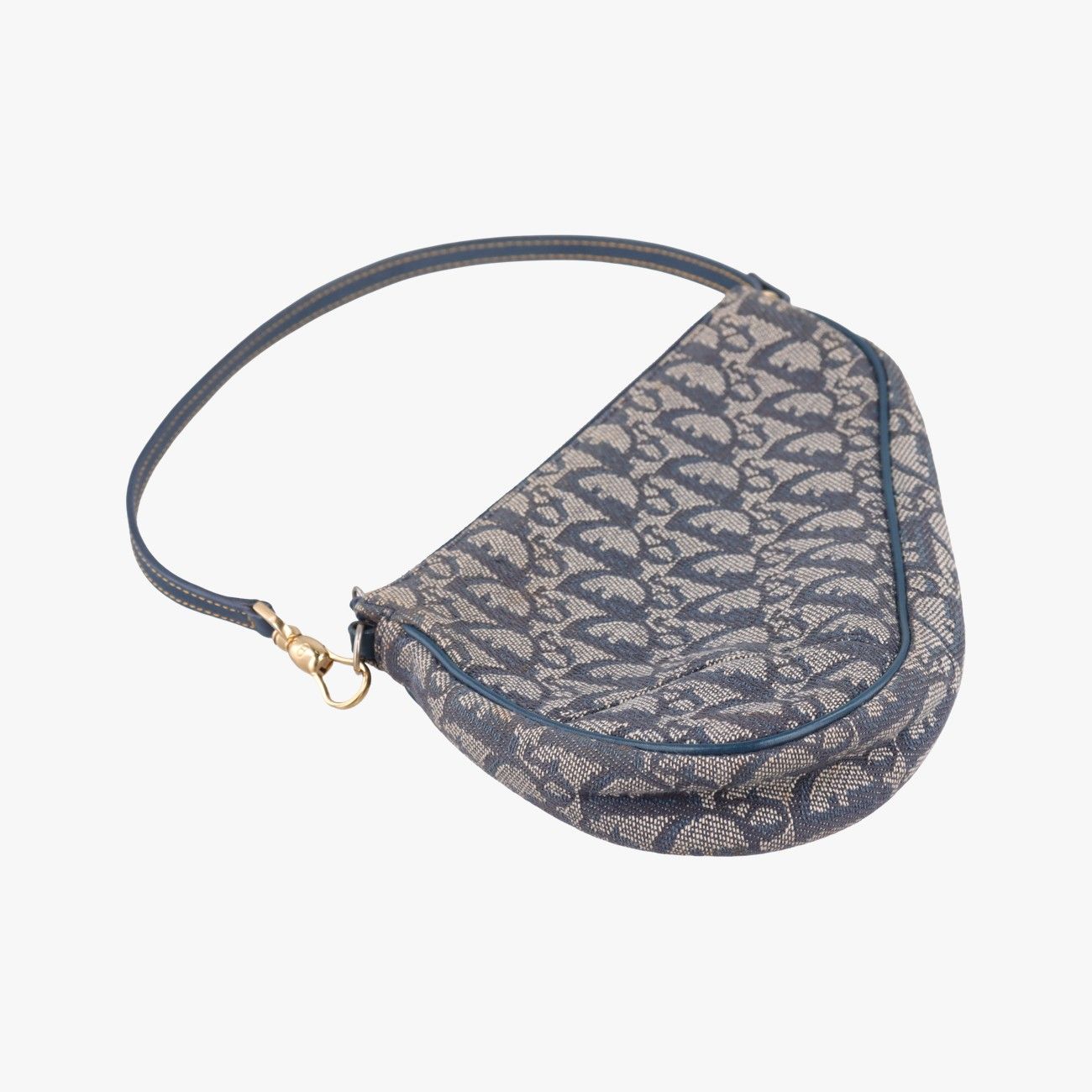 Dior Saddle Navy Jacquard MC Handbag — view 5