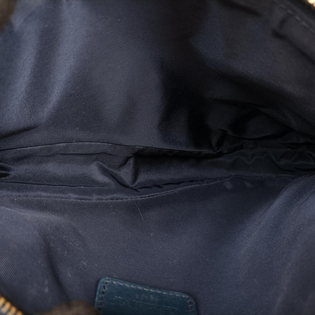 Dior Saddle Navy Jacquard MC Handbag — view 9