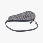 Dior Saddle Navy Jacquard MC Handbag — view 8