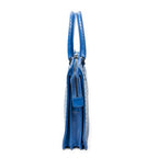 Bottega Veneta Business Bag Blue Intrecciato Leather — view 3