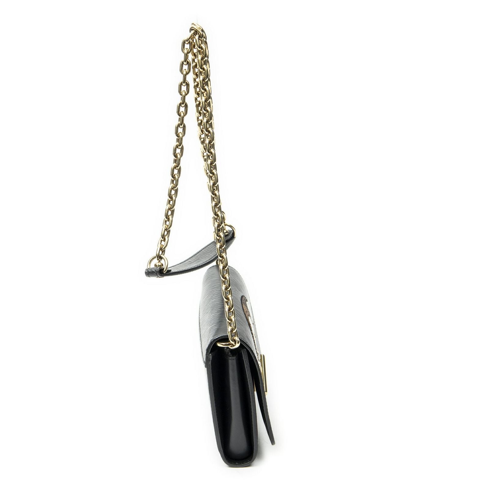 Louis Vuitton Nowwl Sequin Twist Chain Wallet Black Epi Shoulder — view 4