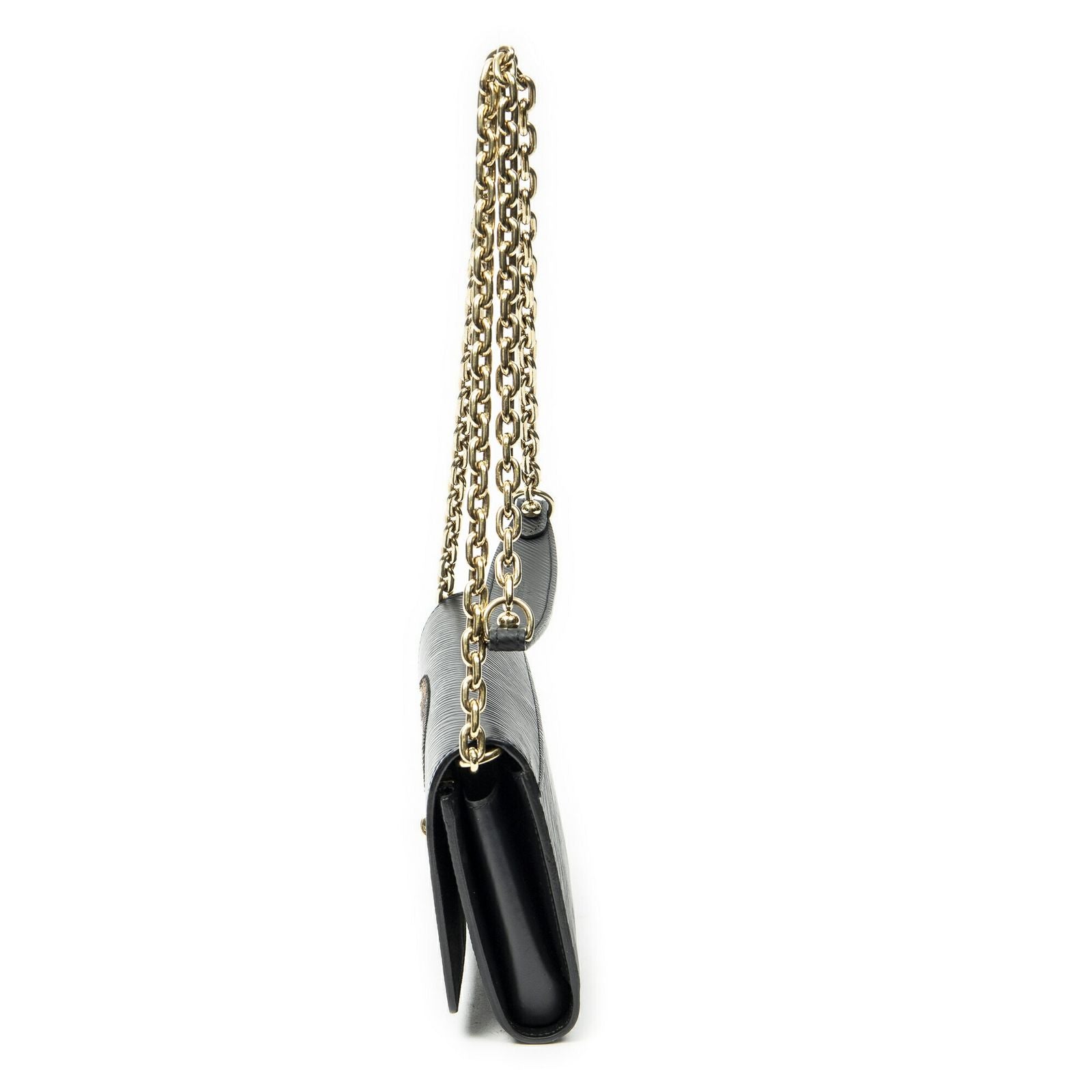 Louis Vuitton Nowwl Sequin Twist Chain Wallet Black Epi Shoulder — view 3