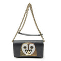 Louis Vuitton Nowwl Sequin Twist Chain Wallet Black Epi Shoulder