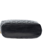 Chanel Vintage CC Chain Tote Black Quilted Lambskin Leather — view 6