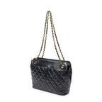 Chanel Vintage CC Chain Tote Black Quilted Lambskin Leather — view 2