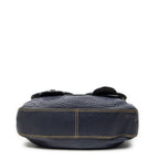 Fendi b Bag Navy Spike Calfskin Leather — view 6