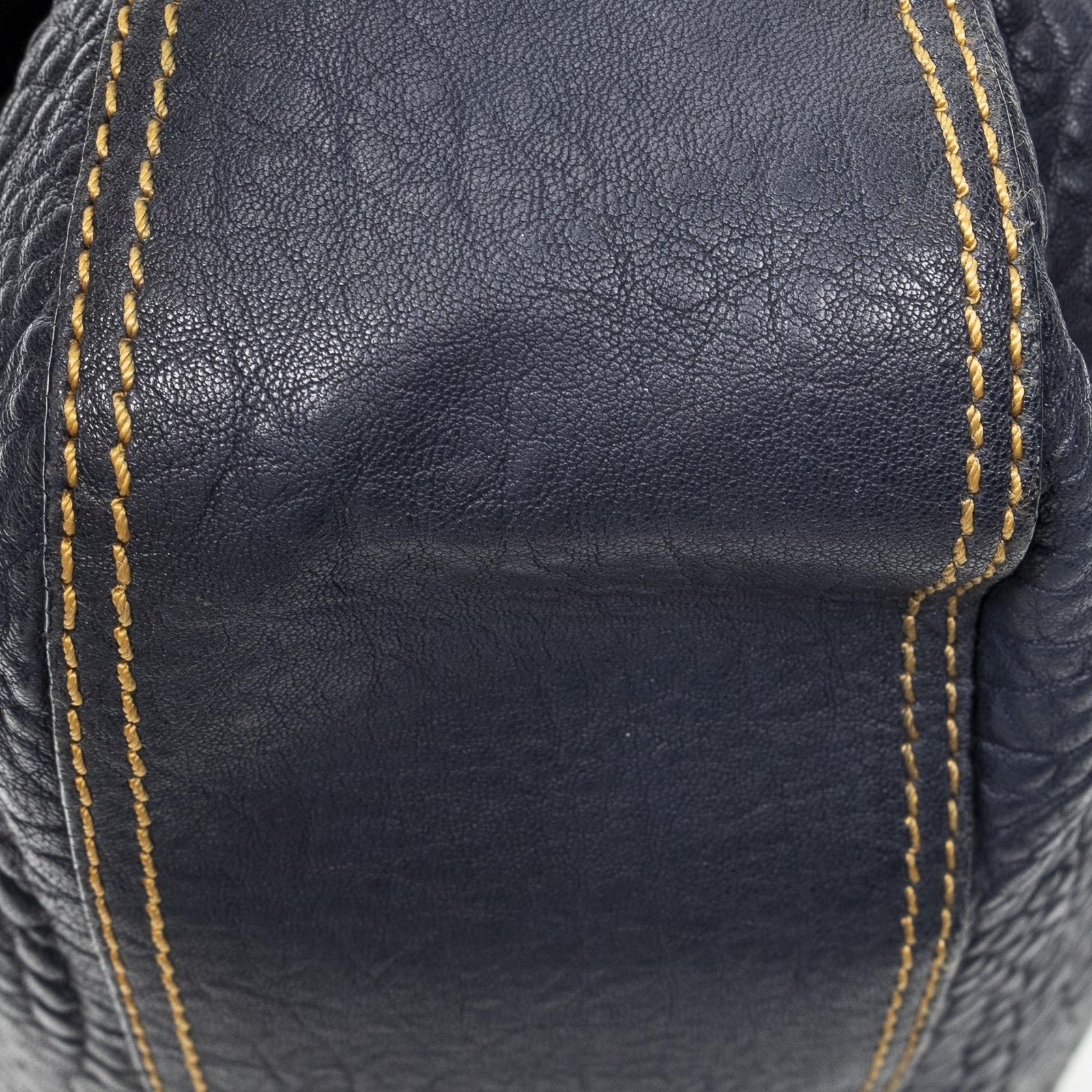 Fendi b Bag Navy Spike Calfskin Leather — view 8