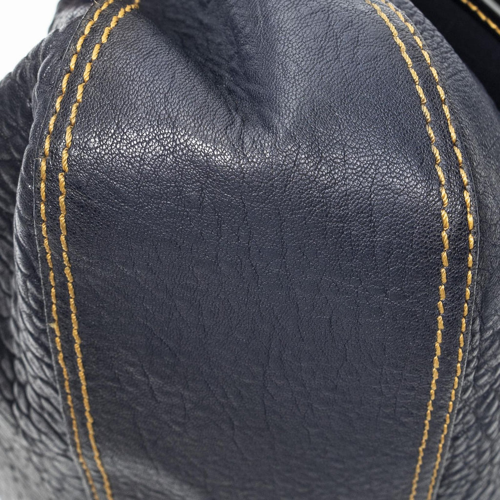 Fendi b Bag Navy Spike Calfskin Leather — view 7