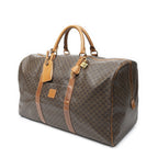 Celine Vintage Large Travel Boston Brown Macadam Canvas Shoulder — view 2