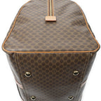 Celine Vintage Large Travel Boston Brown Macadam Canvas Shoulder — view 7