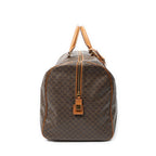 Celine Vintage Large Travel Boston Brown Macadam Canvas Shoulder — view 4