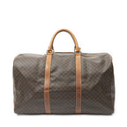 Celine Vintage Large Travel Boston Brown Macadam Canvas Shoulder — view 5