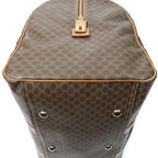Celine Vintage Large Travel Boston Brown Macadam Canvas Shoulder — view 8