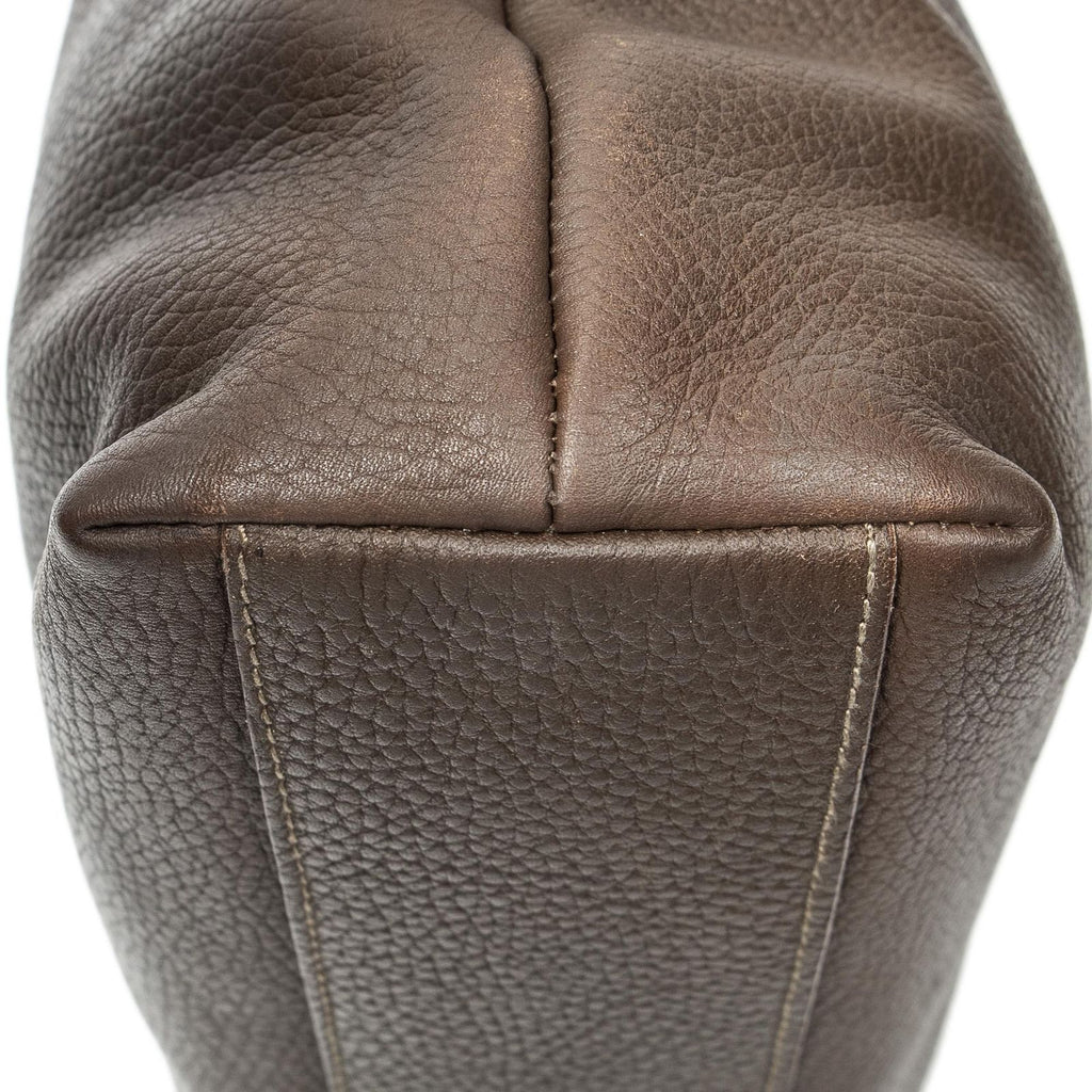 Fendi Vintage Large Tote Brown Grain Calf Skin Leather — view 7