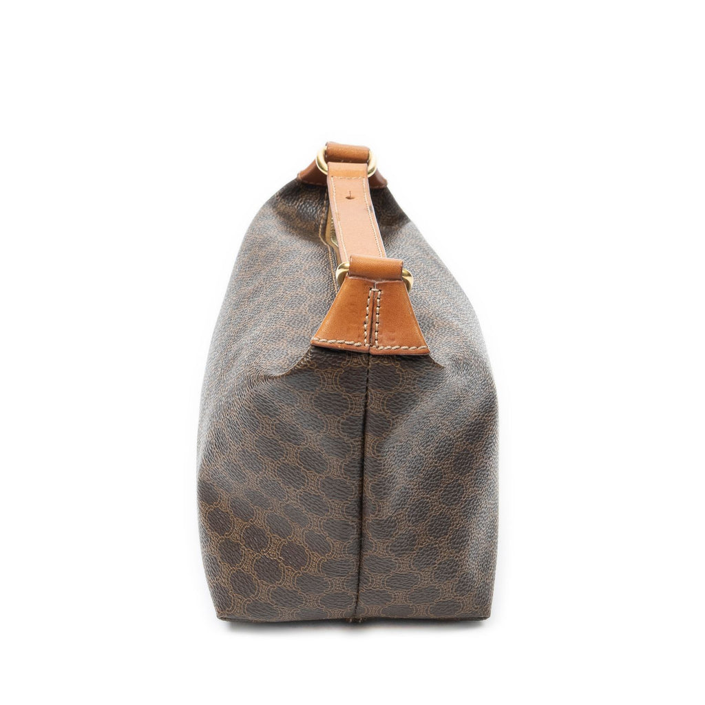Celine Vintage Mini Handbag Brown Macadam Canvas — view 4