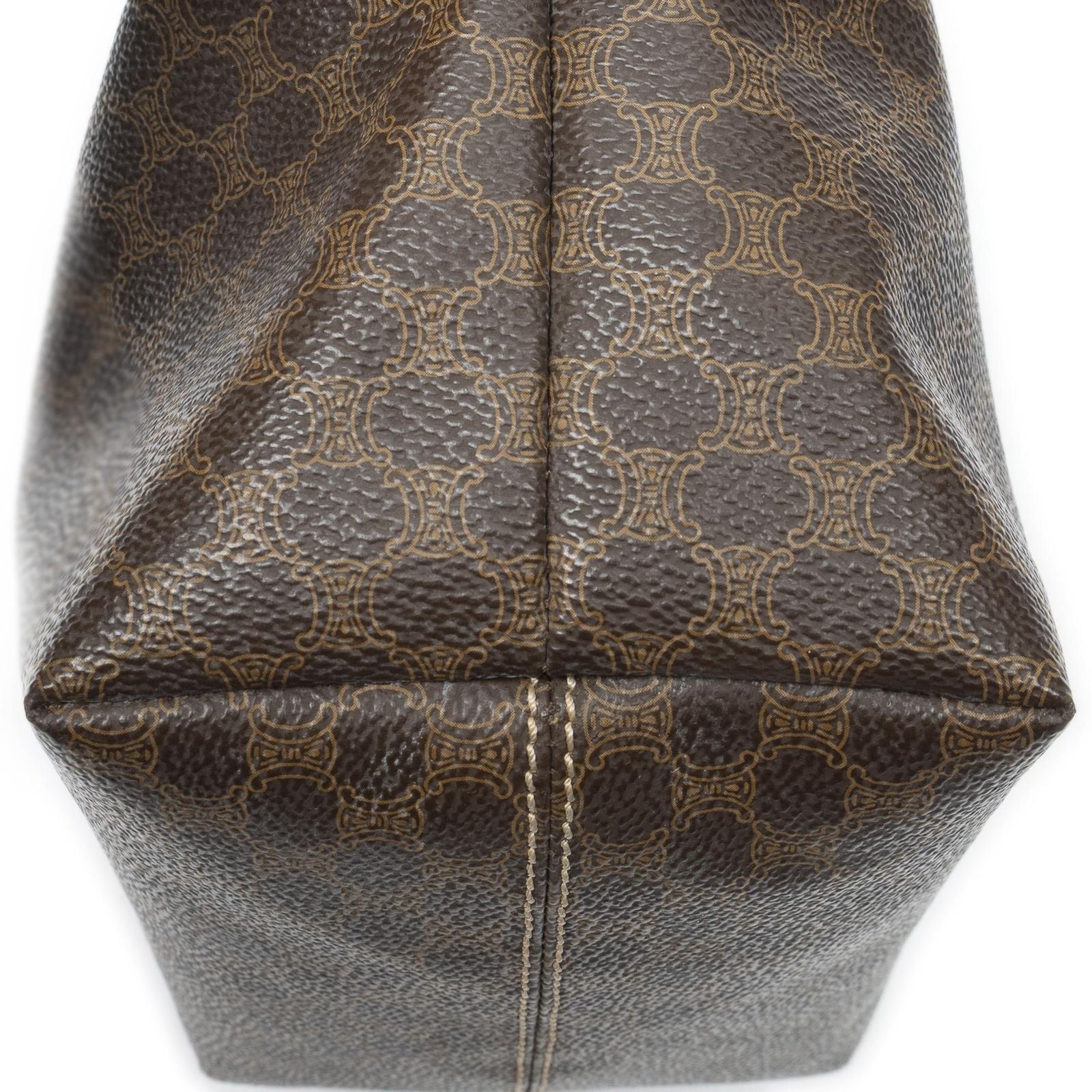 Celine Vintage Mini Handbag Brown Macadam Canvas — view 7