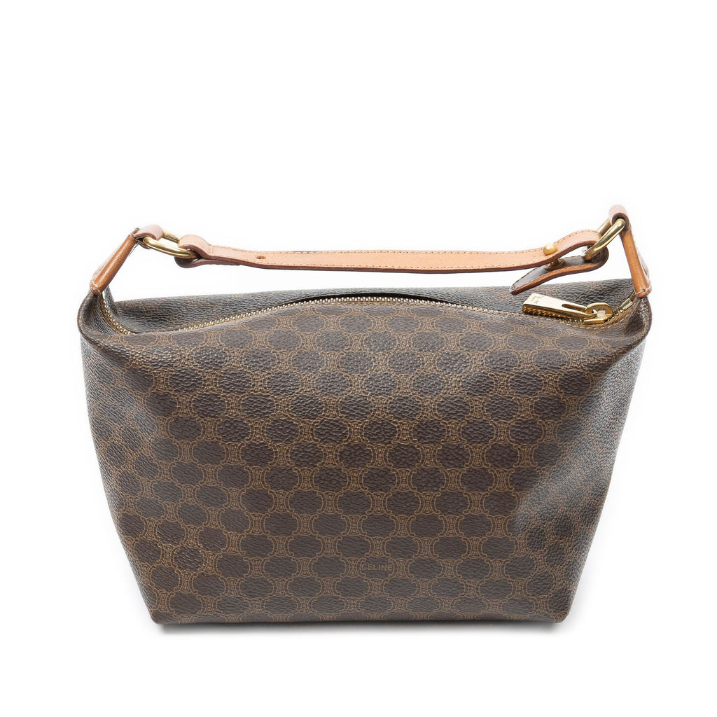 Celine Vintage Mini Handbag Brown Macadam Canvas — view 5