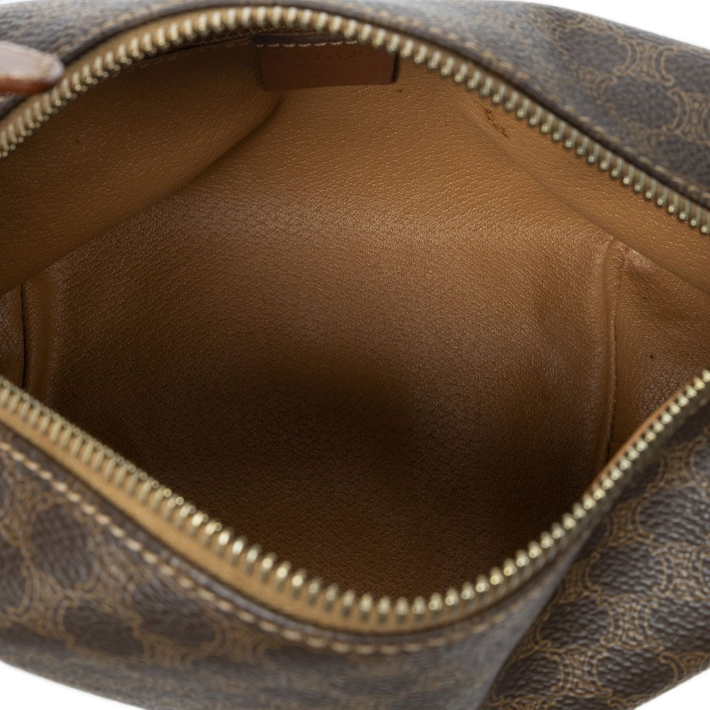 Celine Vintage Mini Handbag Brown Macadam Canvas — view 9