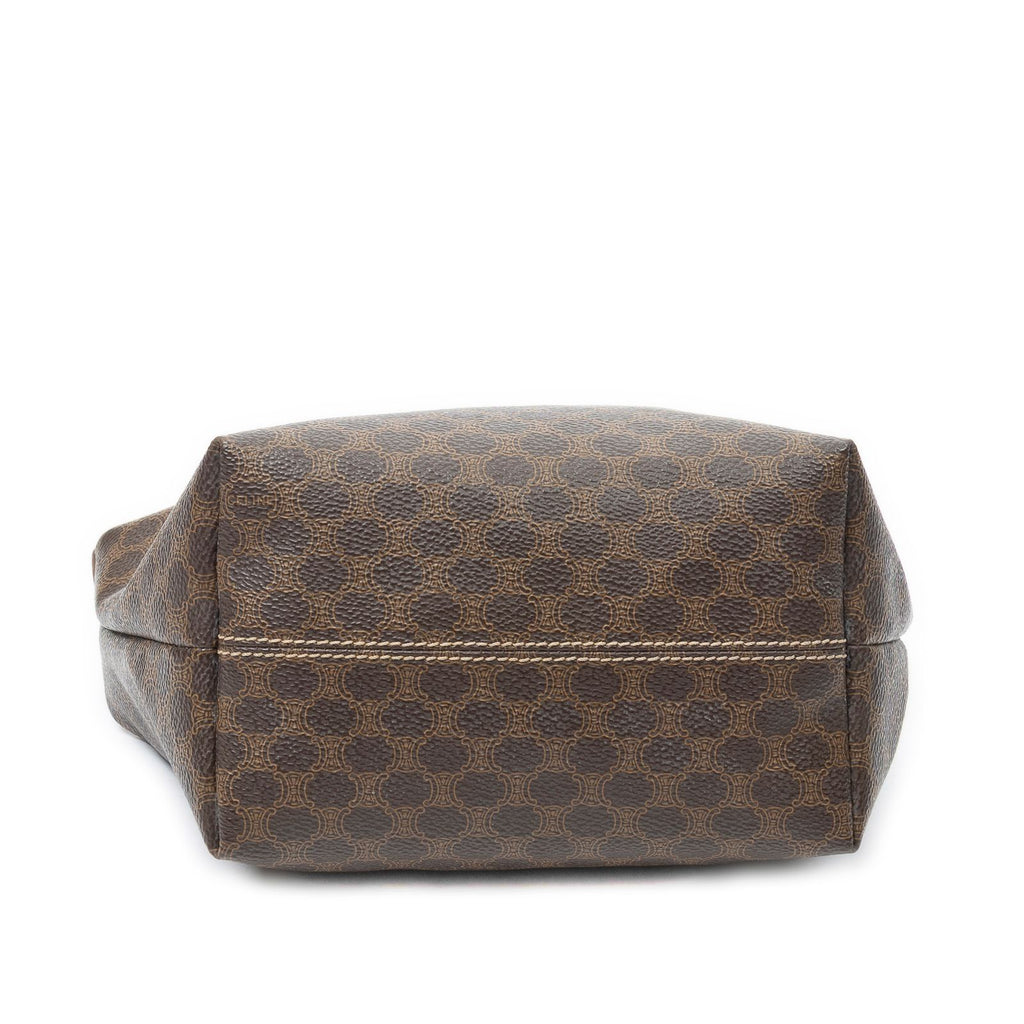 Celine Vintage Mini Handbag Brown Macadam Canvas — view 6