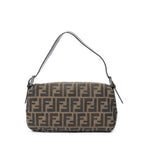 Fendi Baguette Tan Dark Brown Zucca Canvas Messenger — view 5