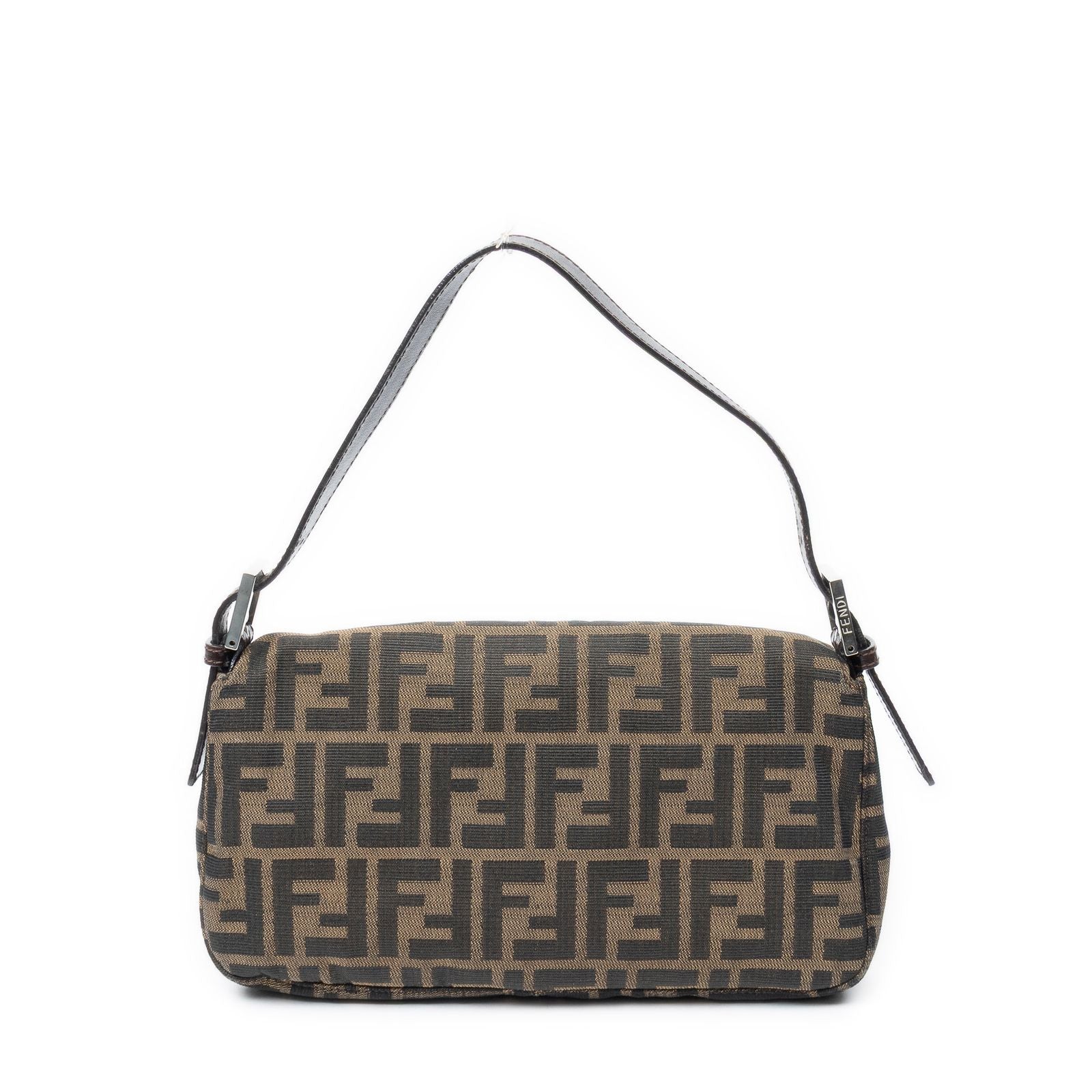 Fendi Baguette Tan Dark Brown Zucca Canvas Messenger — view 5