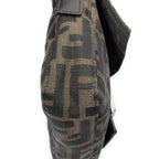 Fendi Baguette Tan Dark Brown Zucca Canvas Messenger — view 8