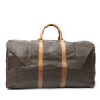 Celine Vintage Large Travel Boston Brown Macadam Canvas Shoulder — view 5