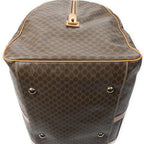 Celine Vintage Large Travel Boston Brown Macadam Canvas Shoulder — view 8